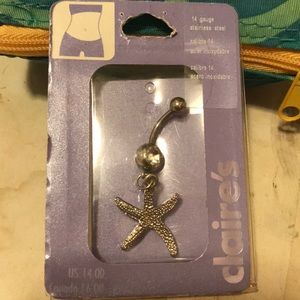 NEW claire’s 14gauge stainless steel belly jewelry